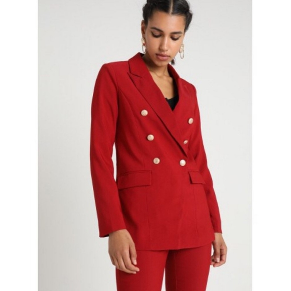NWT ASOS Y.A.S Yasliana Red Blazer - Picture 2 of 14